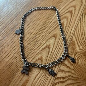 Vintage friendship necklace silver puzzle piece girl a friend till chain clasp